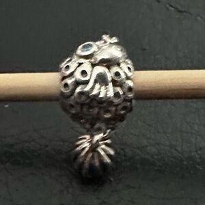Authentic Retired Pandora “Splish-Splash” fish charm with dangle tail.